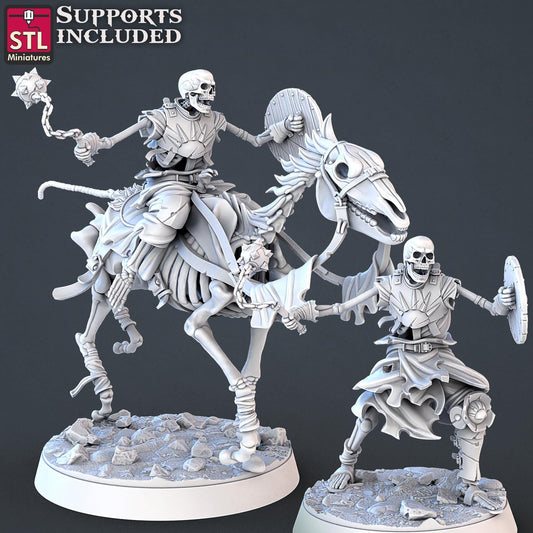 Modular Skeletons Enemy Monster Set | Tabletop Scale | D&D TTRPG Miniature | STL Miniatures