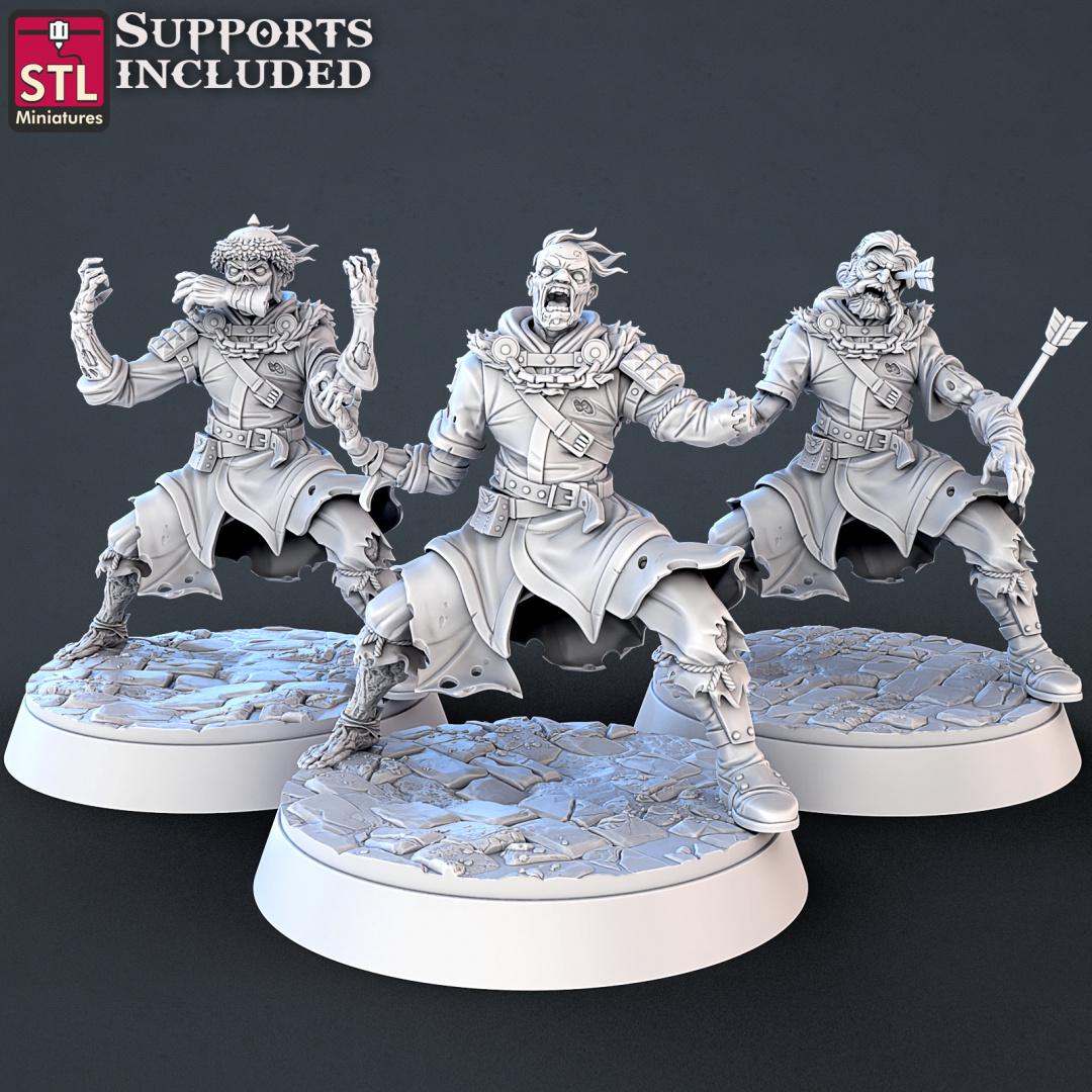 Modular Undead Enemy Monster Set | Tabletop Scale | D&D TTRPG Miniature | STL Miniatures