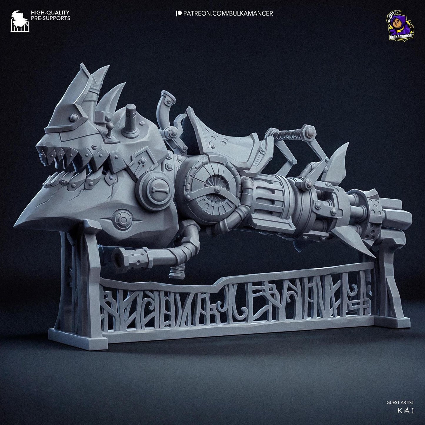 Fractured Symbol's Gun | Resin Garage Kit Sculpture Anime Video Game Fan Art Statue | Bulkamancer Sculpts