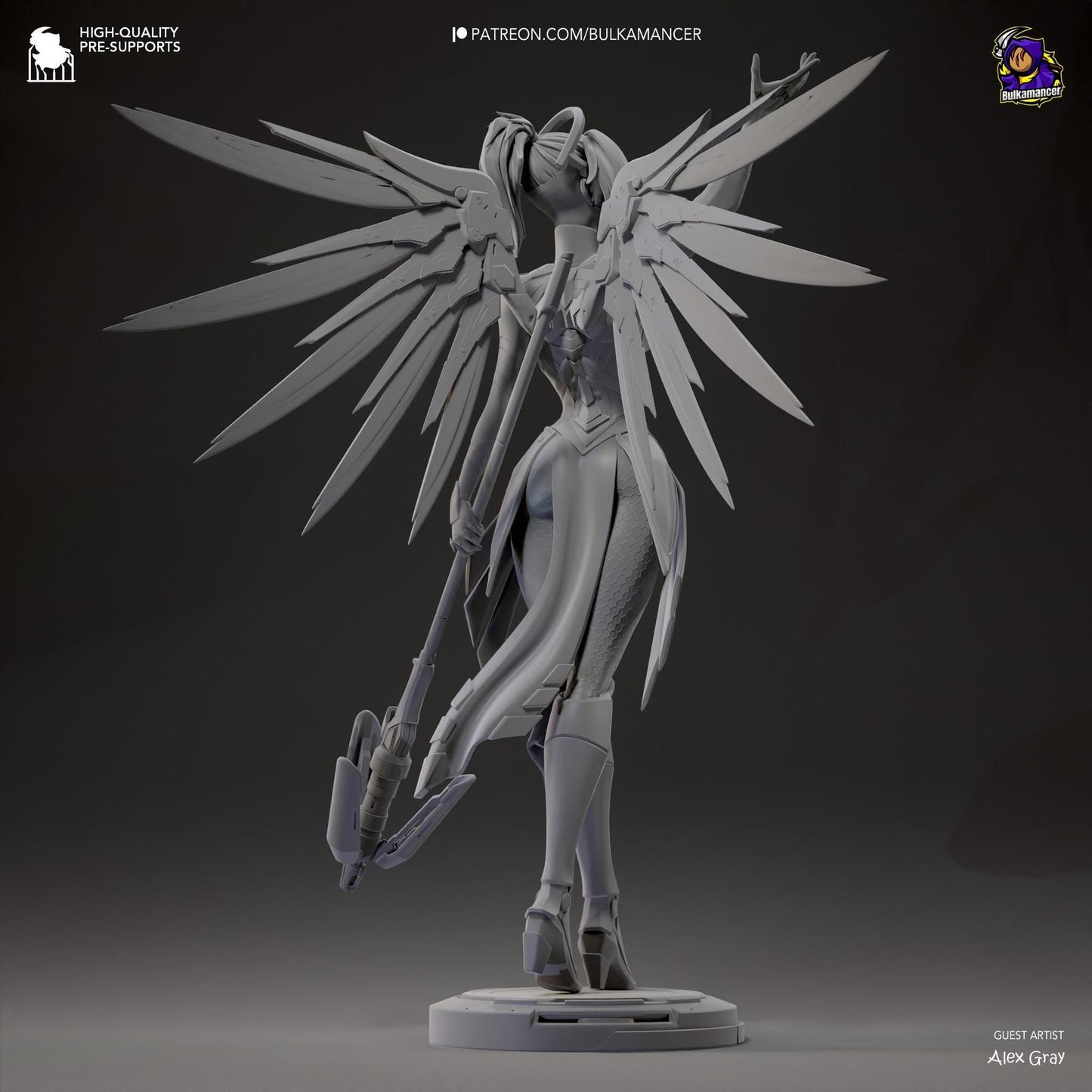 Guardian Angel | Resin Garage Kit Sculpture Anime Video Game Fan Art Statue | Bulkamancer Sculpts