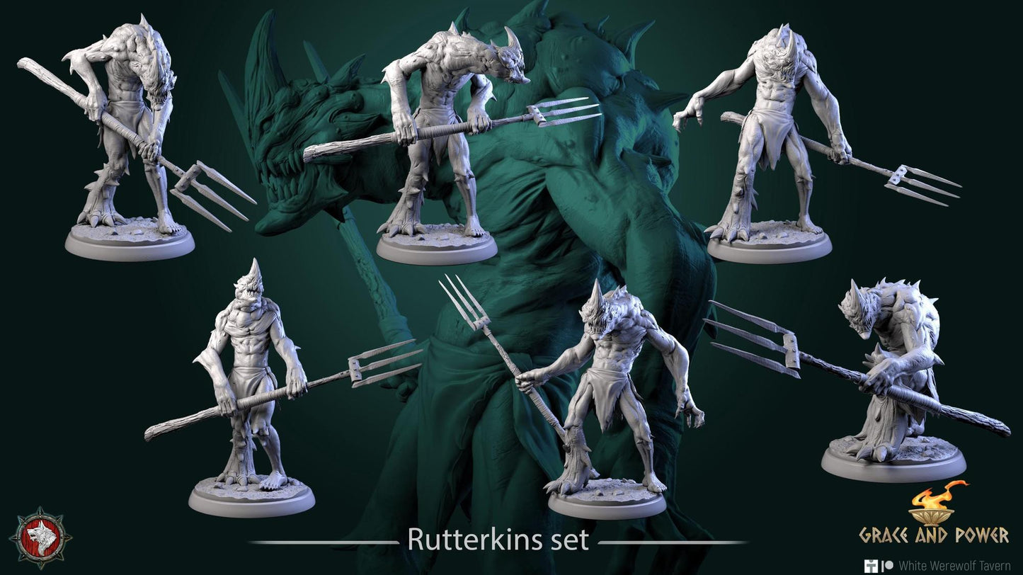 Rutterkins | TABLETOP SCALE | TTRPG D&D Miniature | White Werewolf Tavern