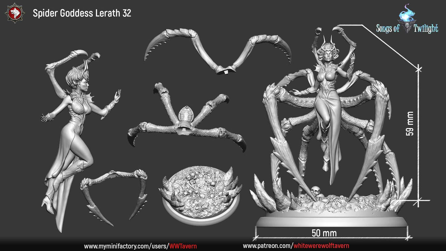 Spider Goddess | TABLETOP SCALE | TTRPG D&D Miniature | White Werewolf Tavern