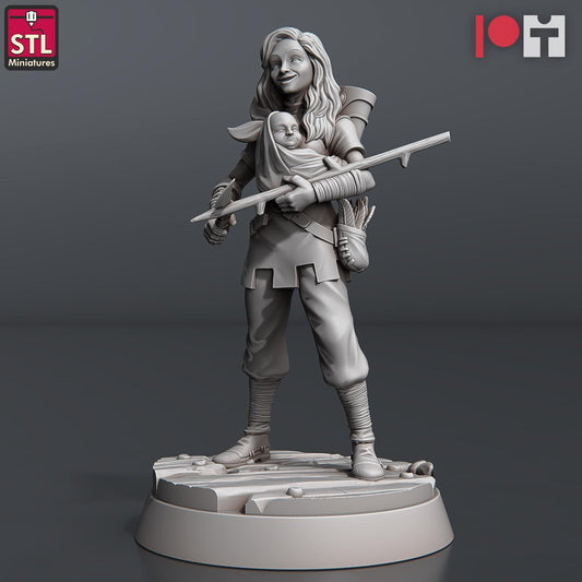 Arrows and Bow Maker NPC Set | Tabletop Scale | D&D TTRPG Miniature | STL Miniatures