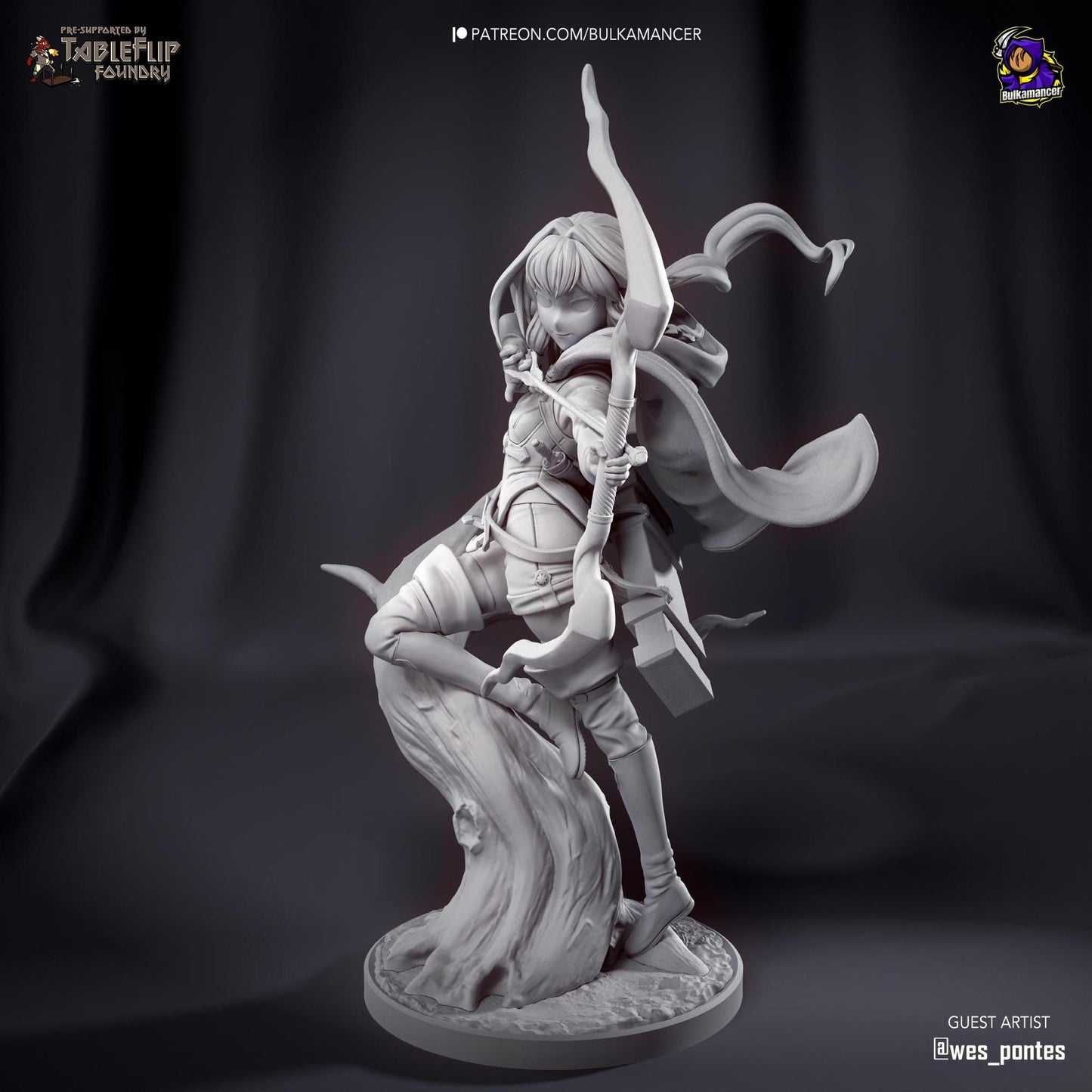 High Elf Archer | Resin Garage Kit Sculpture Anime Video Game Fan Art Statue | Bulkamancer Sculpts