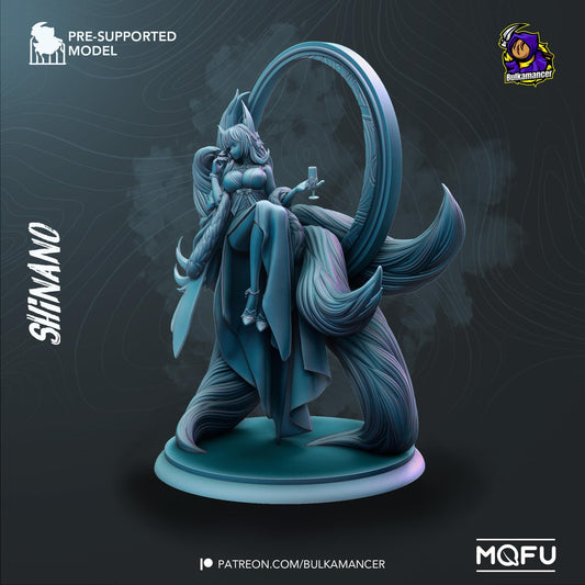Laidback Kitsune | Resin Garage Kit Sculpture Anime Video Game Fan Art Statue | Bulkamancer Sculpts
