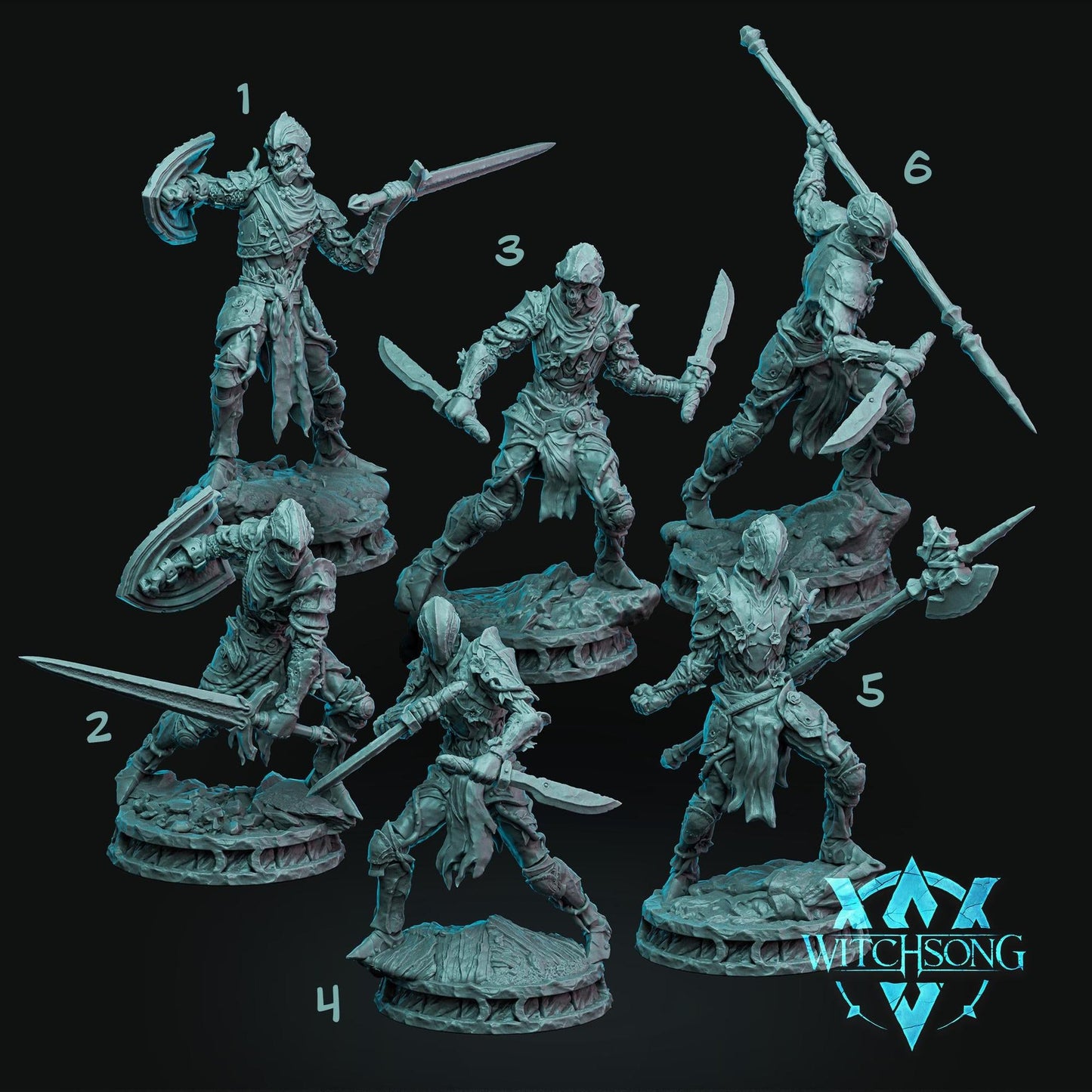 Persephone & Hades Warband | Tabletop Gaming Mini or Bust | Monster Miniature Statue | Witchsong Miniatures