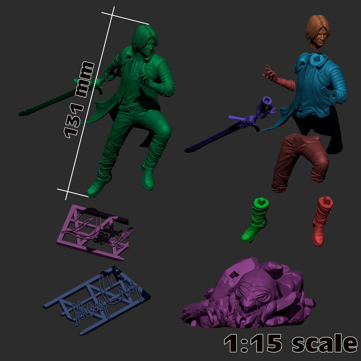 1:12 Smirk in the Face of Hell | Resin Garage Kit Figure Game Fan Art | h3LL creator