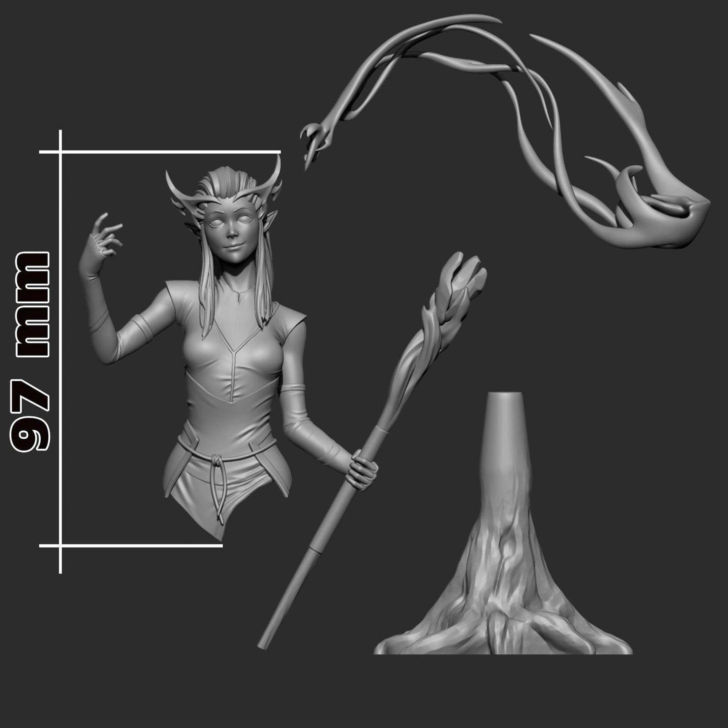 1:12 Voice of the Tempest | Resin Garage Kit Figure Game D&D Fan Art | h3LL creator