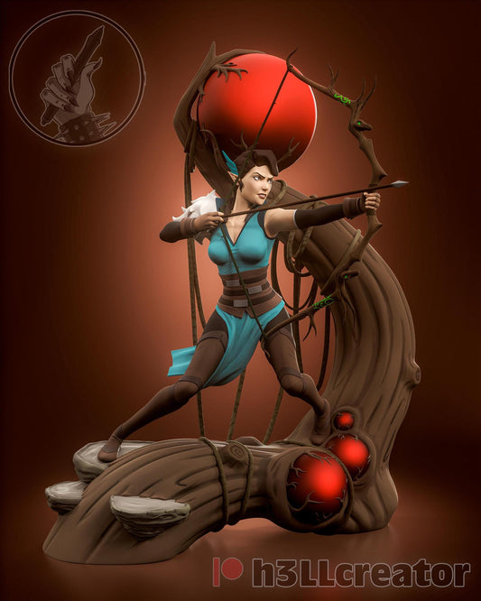 1:12 Wild Huntress | Resin Garage Kit Figure Game D&D Show Fan Art | h3LL creator