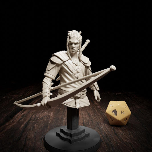 Eagon Milvenin, Ranger | Tabletop, Display Scale, Bust | TTRPG D&D Miniature | Cripta Studios