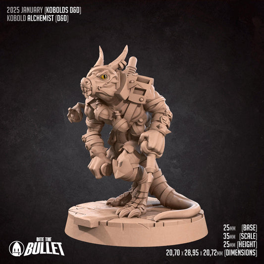 Kobold Alchemist, D&D Version | Tabletop Gaming Scale Resin Miniature | Bite the Bullet