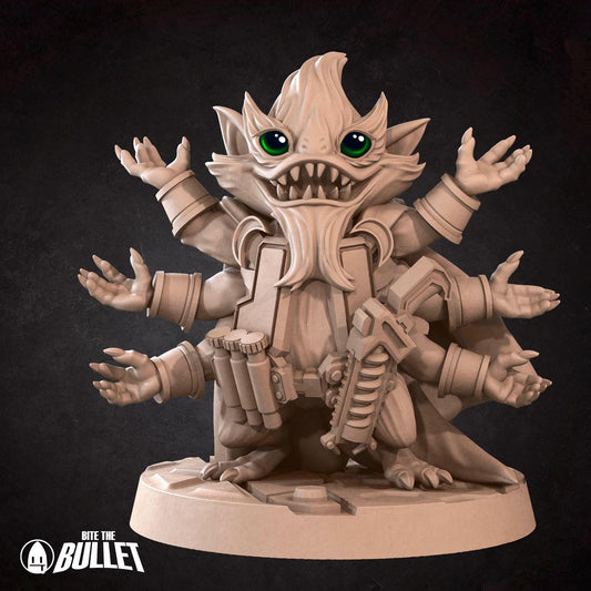 Furblin Soldier, Space Alien | Tabletop Gaming Scale Resin Miniature | Bite the Bullet | Bullet Galaxy