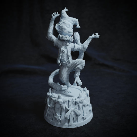 Dancing Monkey Circus Act | Tabletop or Display Scale | TTRPG Miniature | Cripta Studios