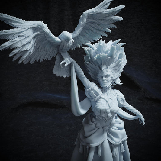 Alice Salomon, Falconer | Tabletop or Display Scale | TTRPG D&D Miniature | Cripta Studios