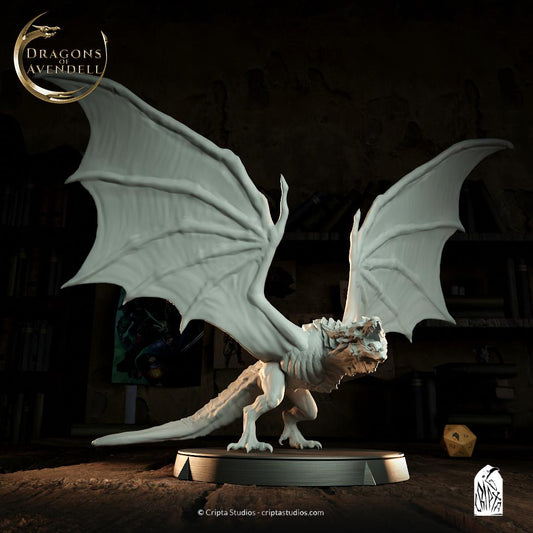 Dragon, Wyvern Drake Screech | TABLETOP SCALE | TTRPG Miniature | Cripta Studios