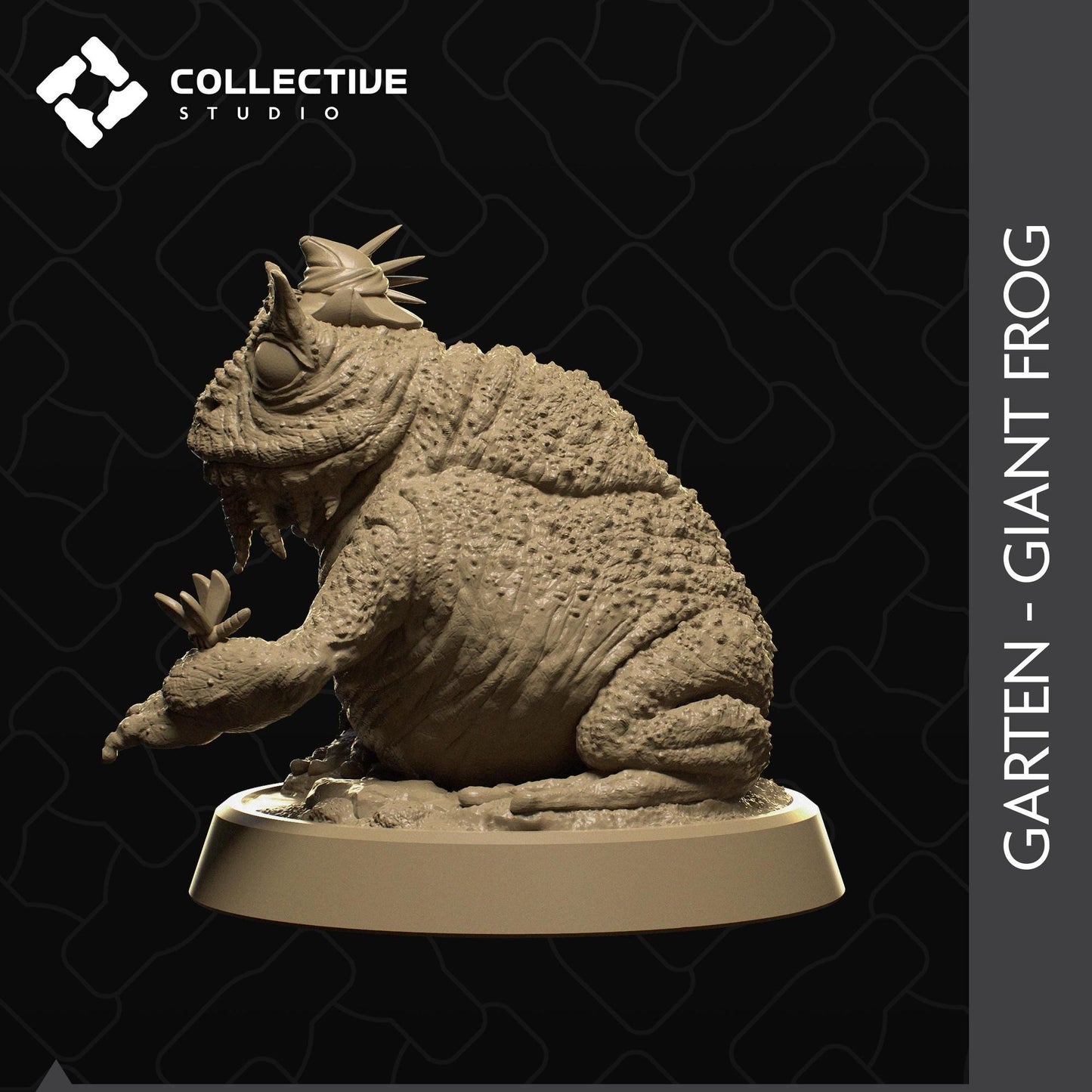 Garten, Druid, Wild Shape, Giant Frog | Tabletop Gaming Mini or Display Figure | Collective Studio