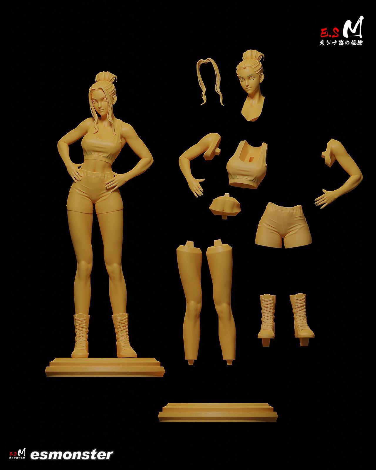 Modern Feminine Monkey King | Resin Garage Kit Sculpture Anime Video Game Fan Art Statue | E.S Monster