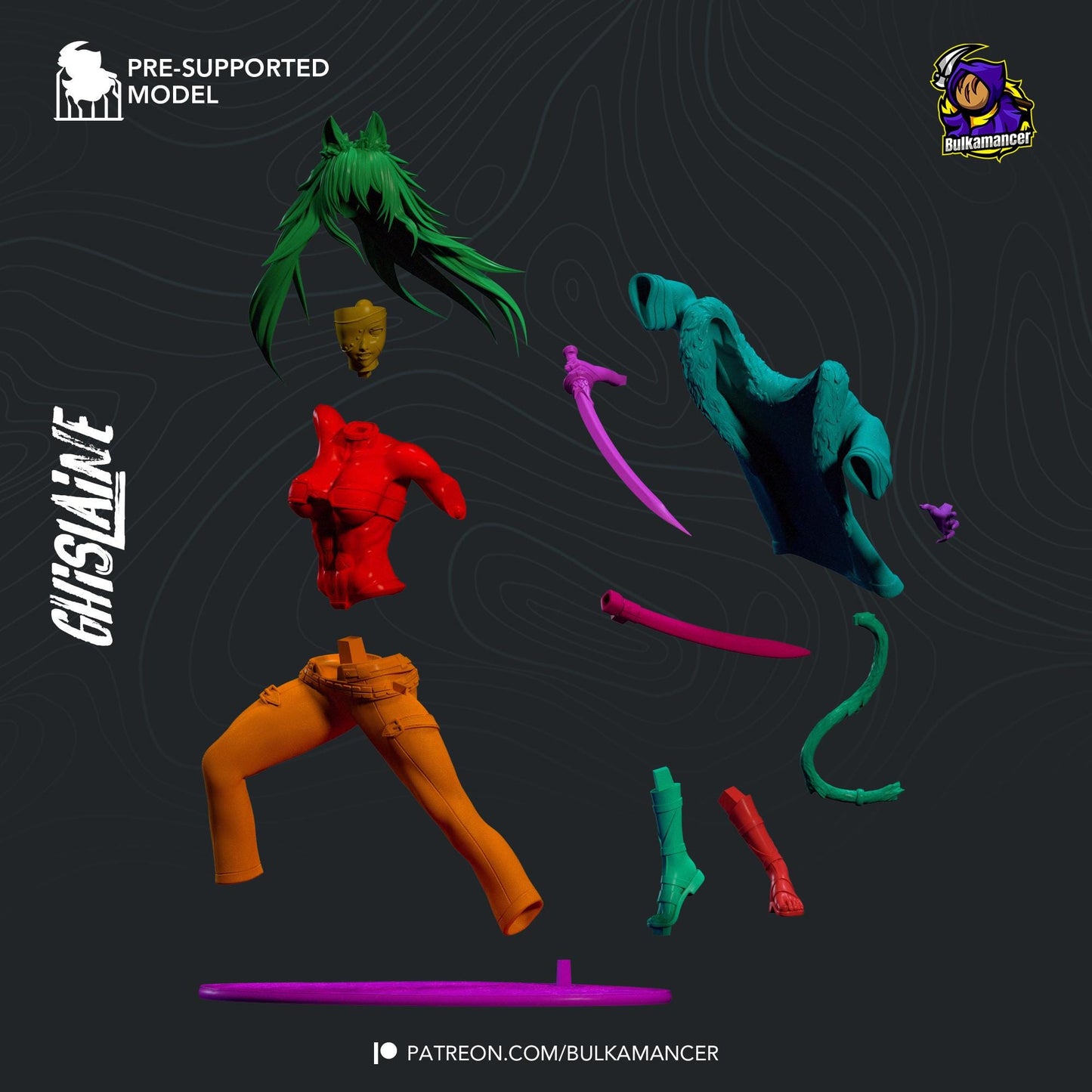 Beastfolk Swordmaster | Resin Garage Kit Sculpture Anime Video Game Fan Art Statue | Bulkamancer Sculpts