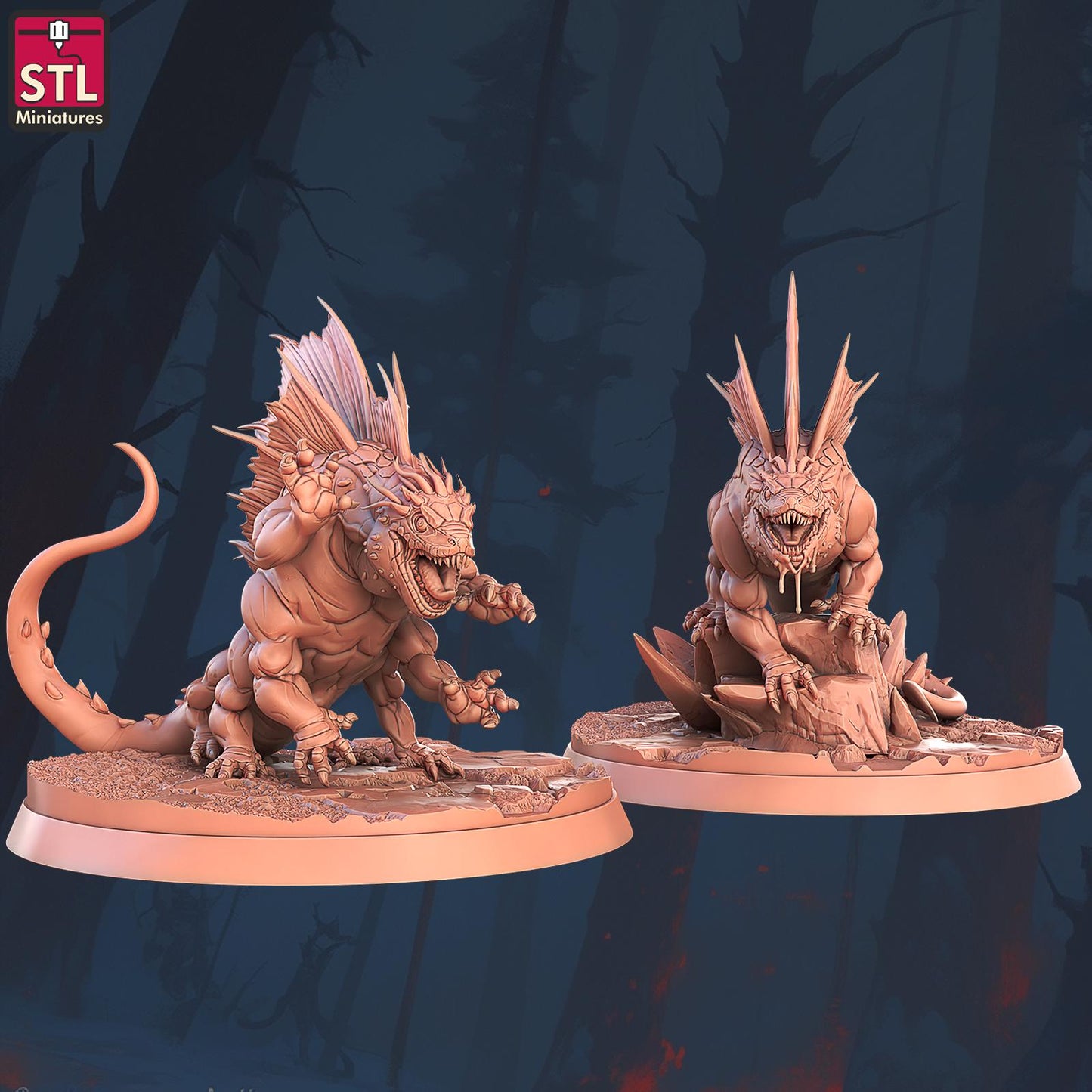 Basilisk Monster | Tabletop Scale | D&D TTRPG Miniature | STL Miniatures