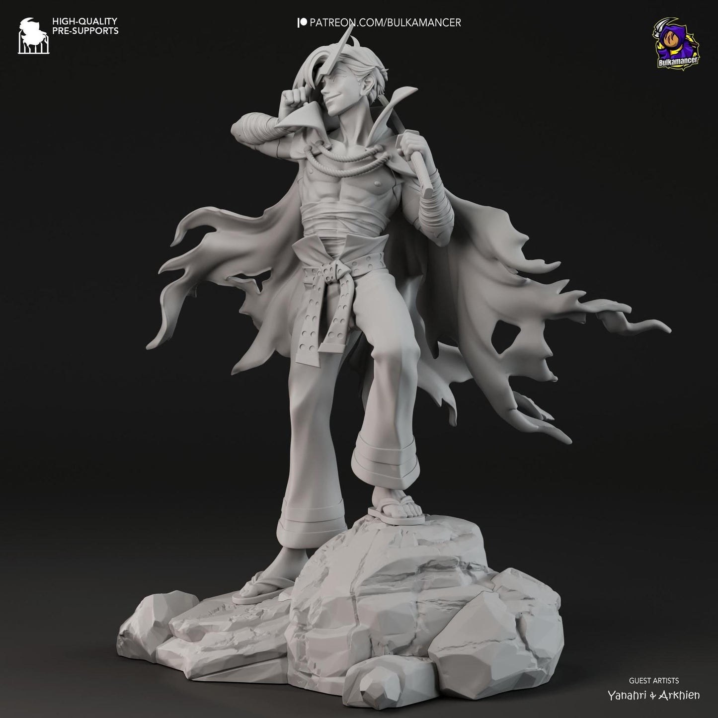 Burning Heart | Resin Garage Kit Sculpture Anime Video Game Fan Art Statue | Bulkamancer Sculpts