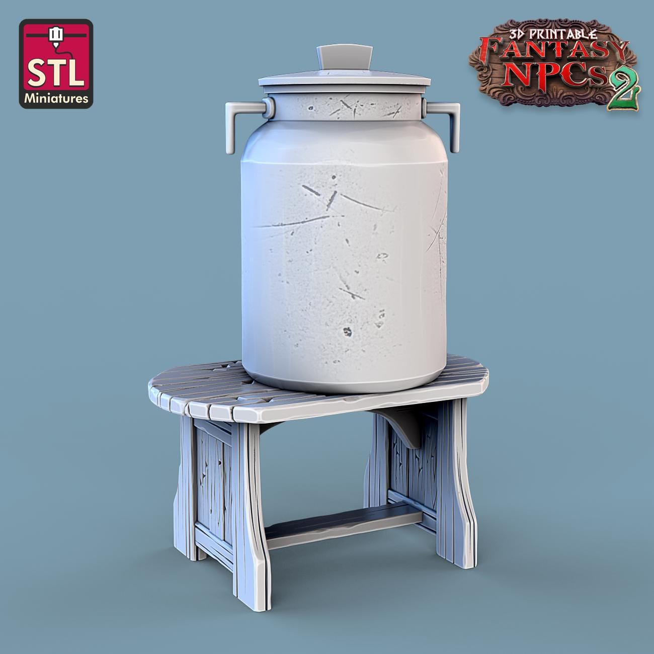 Milkman NPC Set | Tabletop Scale | D&D TTRPG Miniature | STL Miniatures