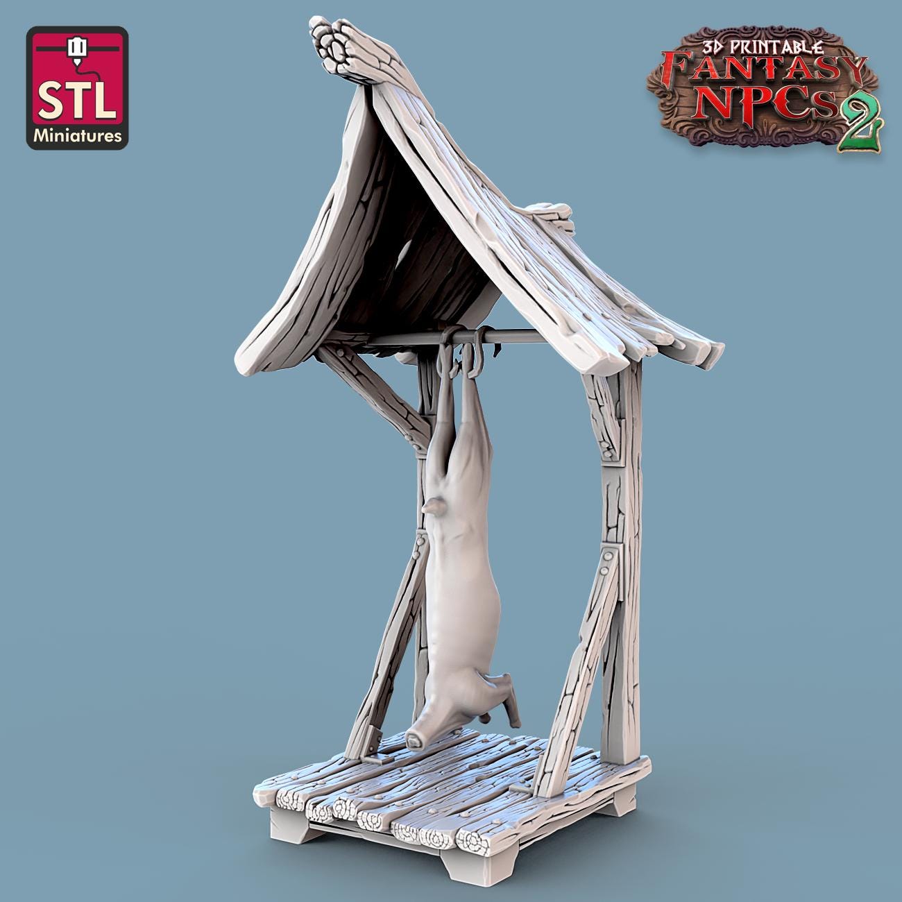 Orc Butcher NPC Set | Tabletop Scale | D&D TTRPG Miniature | STL Miniatures