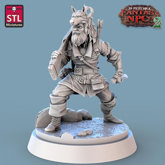 Trophy Hunter NPC Set | Tabletop Scale | D&D TTRPG Miniature | STL Miniatures