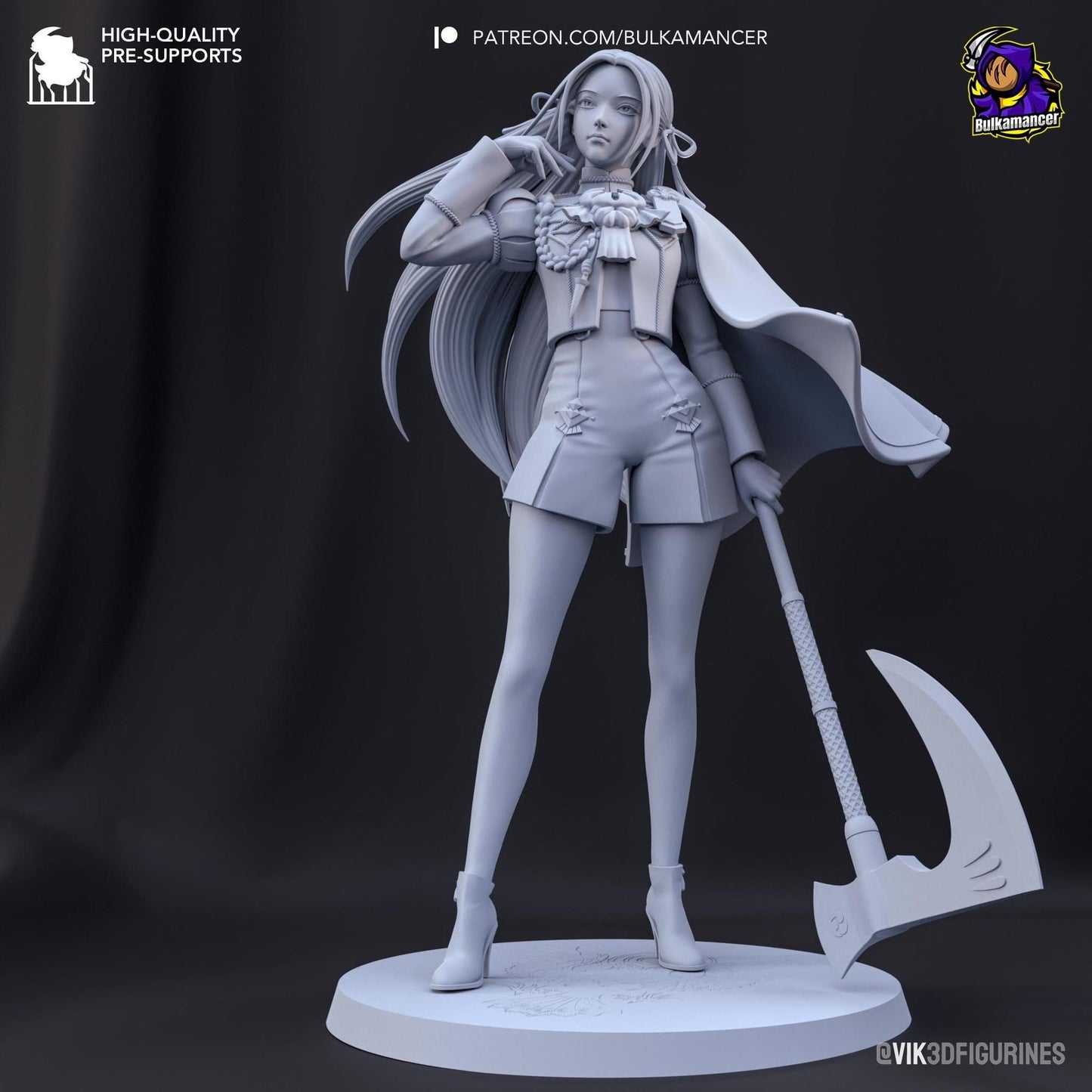 Fiery Student | Resin Garage Kit Sculpture Anime Video Game Fan Art Statue | Bulkamancer Sculpts