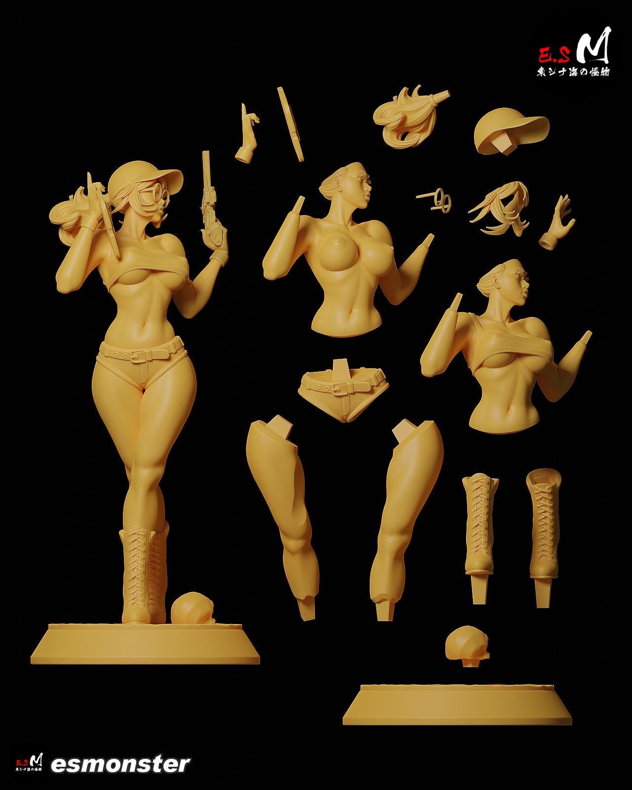 Skilled Weapon Specialist | Resin Garage Kit Sculpture Anime Video Game Fan Art Statue | E.S Monster