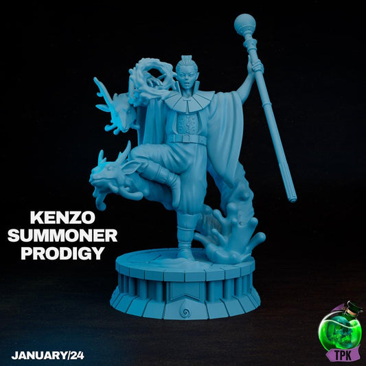 Prodigies, Kenzo Summoner, Liza Dragonblood | Tabletop Gaming Miniature | TPKLab