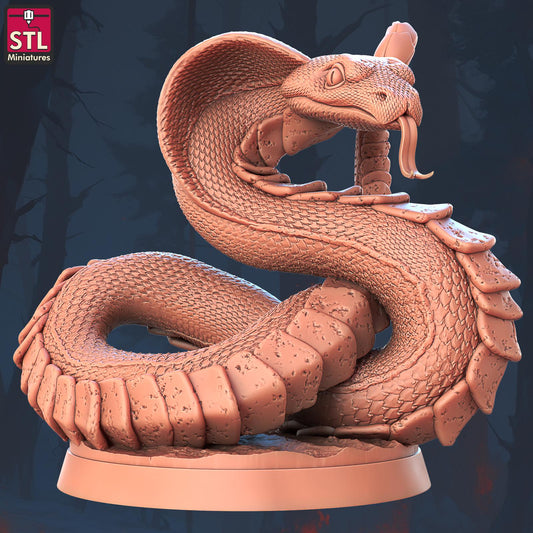 Giant Snake Set | Tabletop Scale | D&D TTRPG Miniature | STL Miniatures