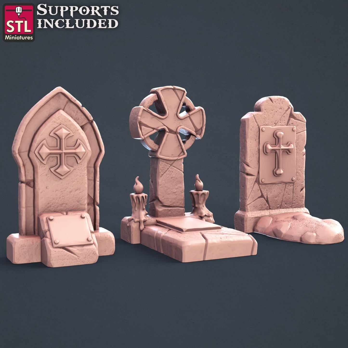 Graveyard NPC Set | Tabletop Scale | D&D TTRPG Miniature | STL Miniatures