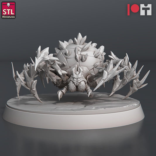 Ice Spider Monster Set | Tabletop Scale | D&D TTRPG Miniature | STL Miniatures
