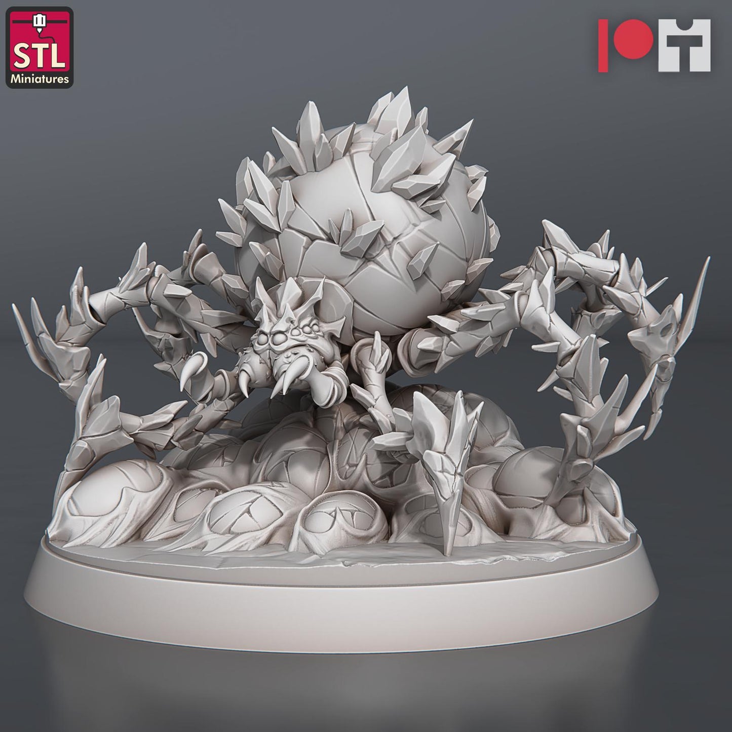 Ice Spider Monster Set | Tabletop Scale | D&D TTRPG Miniature | STL Miniatures