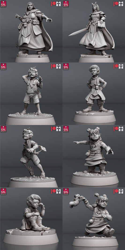 Orphanage NPC Set | Tabletop Scale | D&D TTRPG Miniature | STL Miniatures