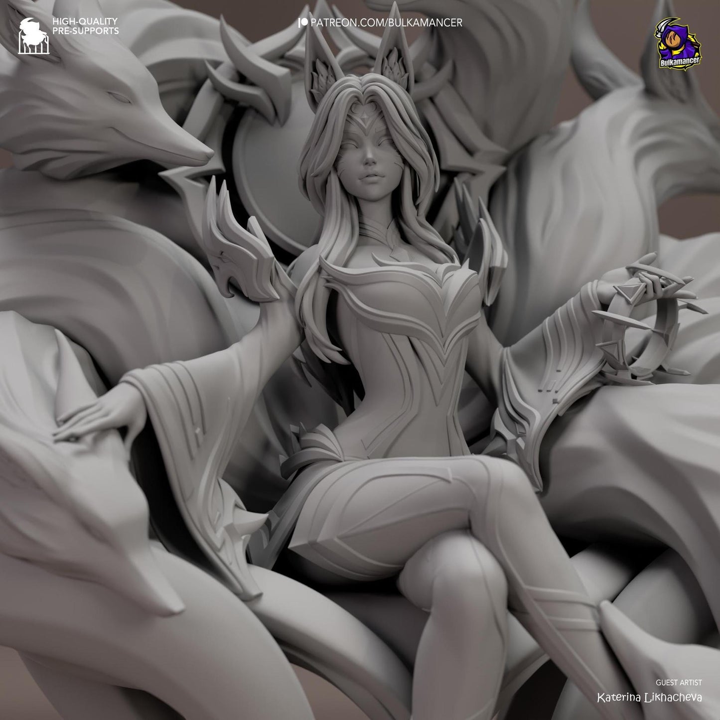 Legendary Kitsune | Resin Garage Kit Sculpture Anime Video Game Fan Art Statue | Bulkamancer Sculpts