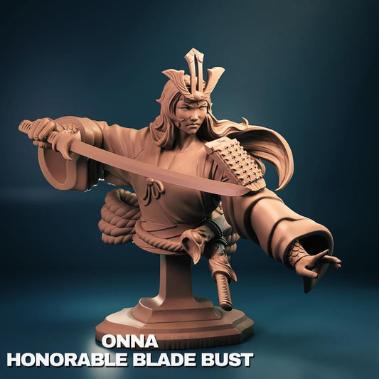 Onna, Honorable Blade, Samurai Goddess Woman Warrior | Tabletop Gaming Mini or Display Figure | TPKLab