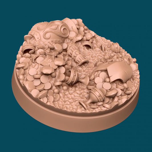 Treasure Bases | TTRPG Miniature Sculpted Base | Awkward Penguin's Minis
