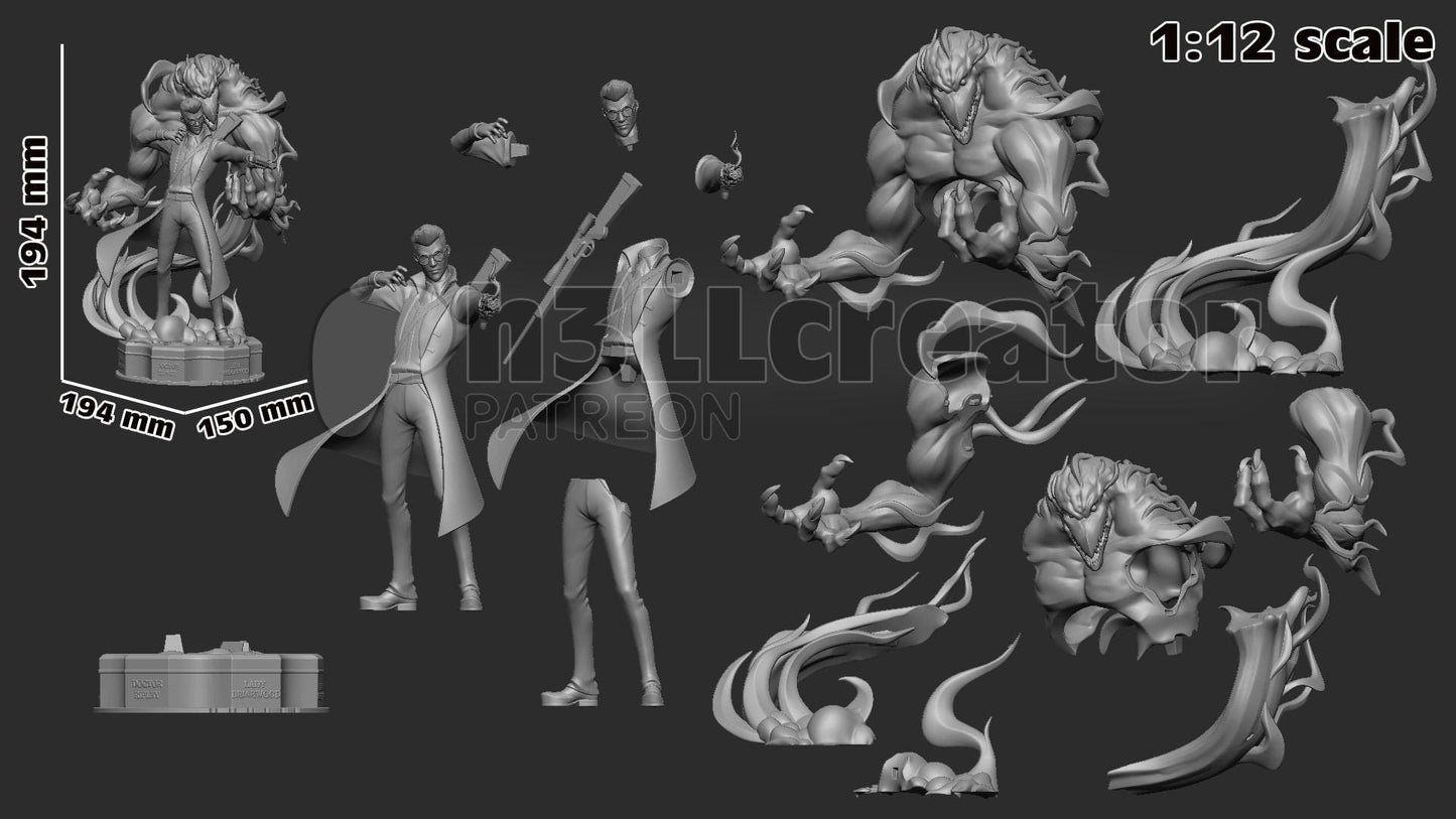 1:12 Gunslinger’s Curse | Resin Garage Kit Figure Game D&D Show Fan Art | h3LL creator