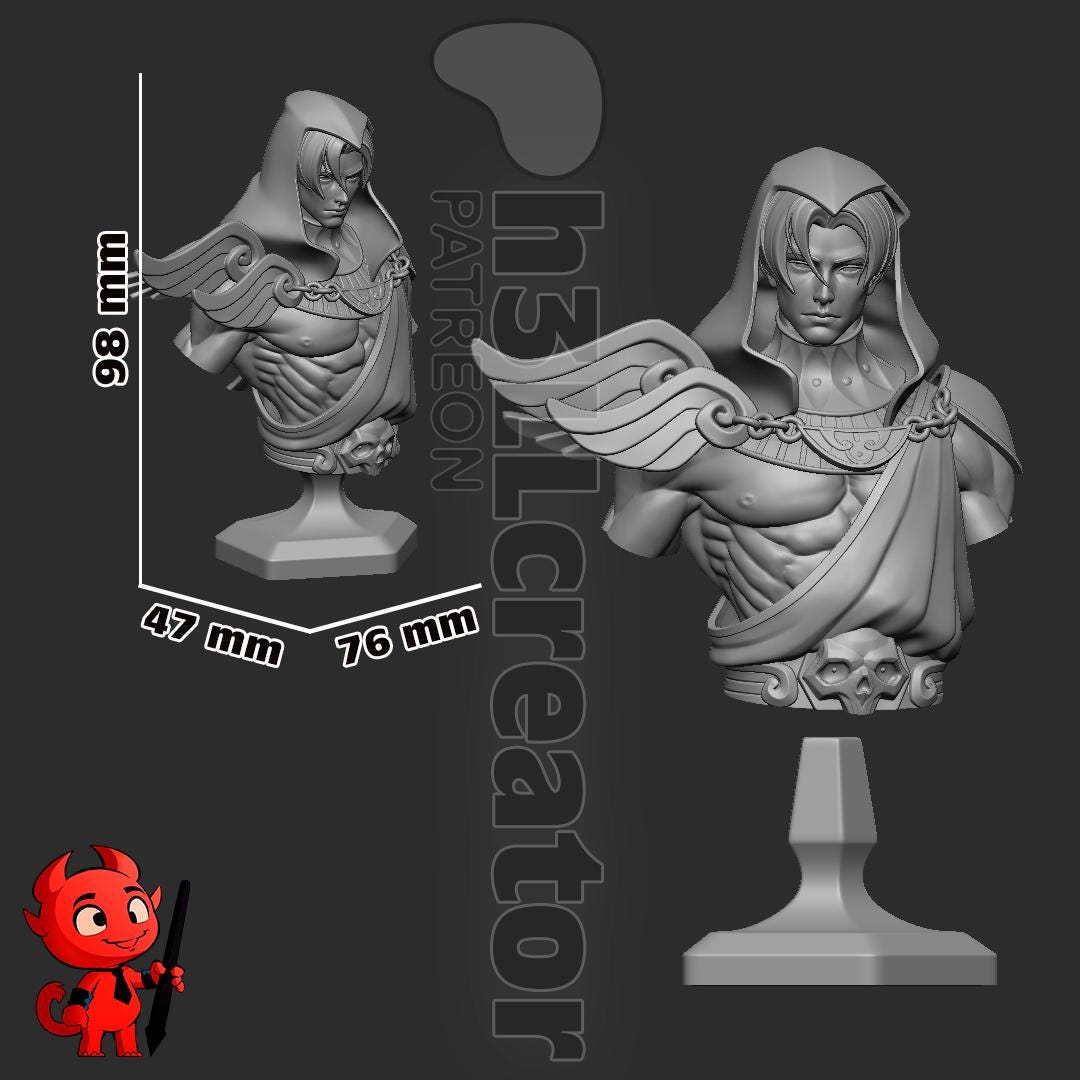 1:12 Herald of Death | Resin Garage Kit Figure Game Fan Art | h3LL creator