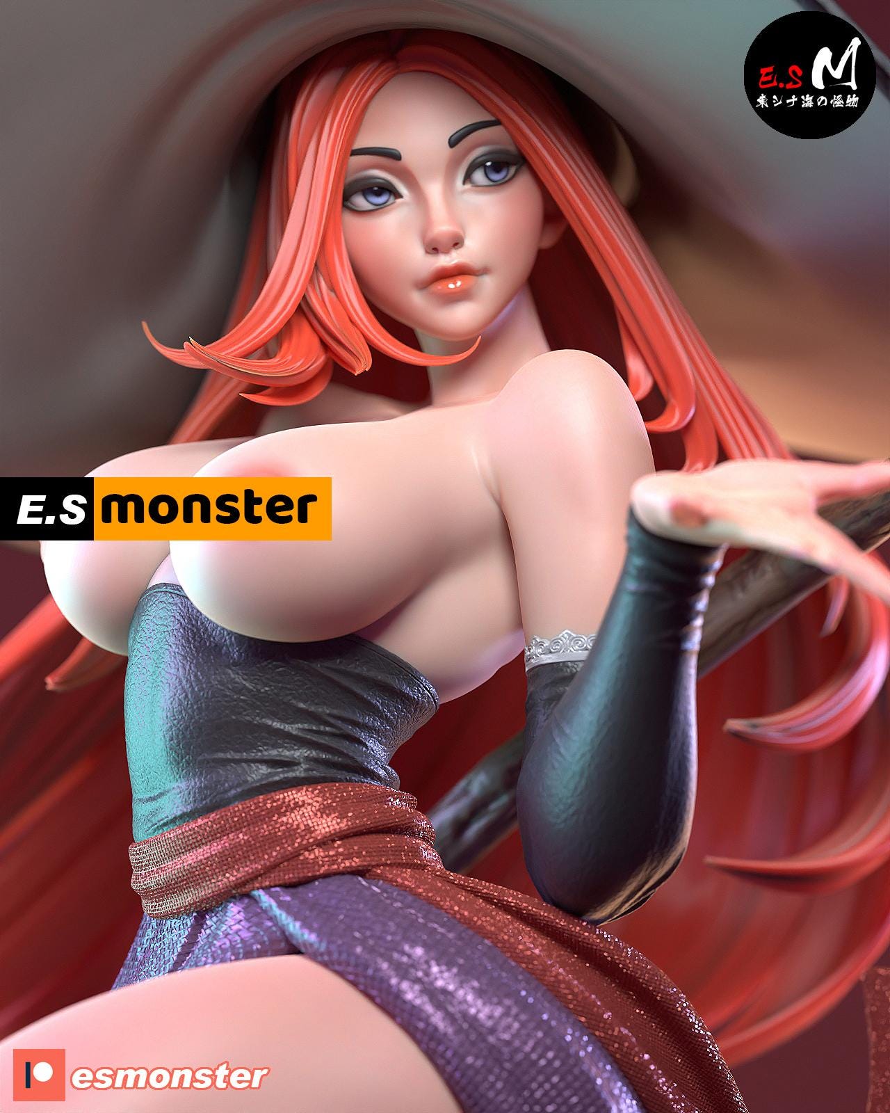 Pretty Sorceress | Resin Garage Kit Sculpture Anime Video Game Fan Art Statue | E.S Monster