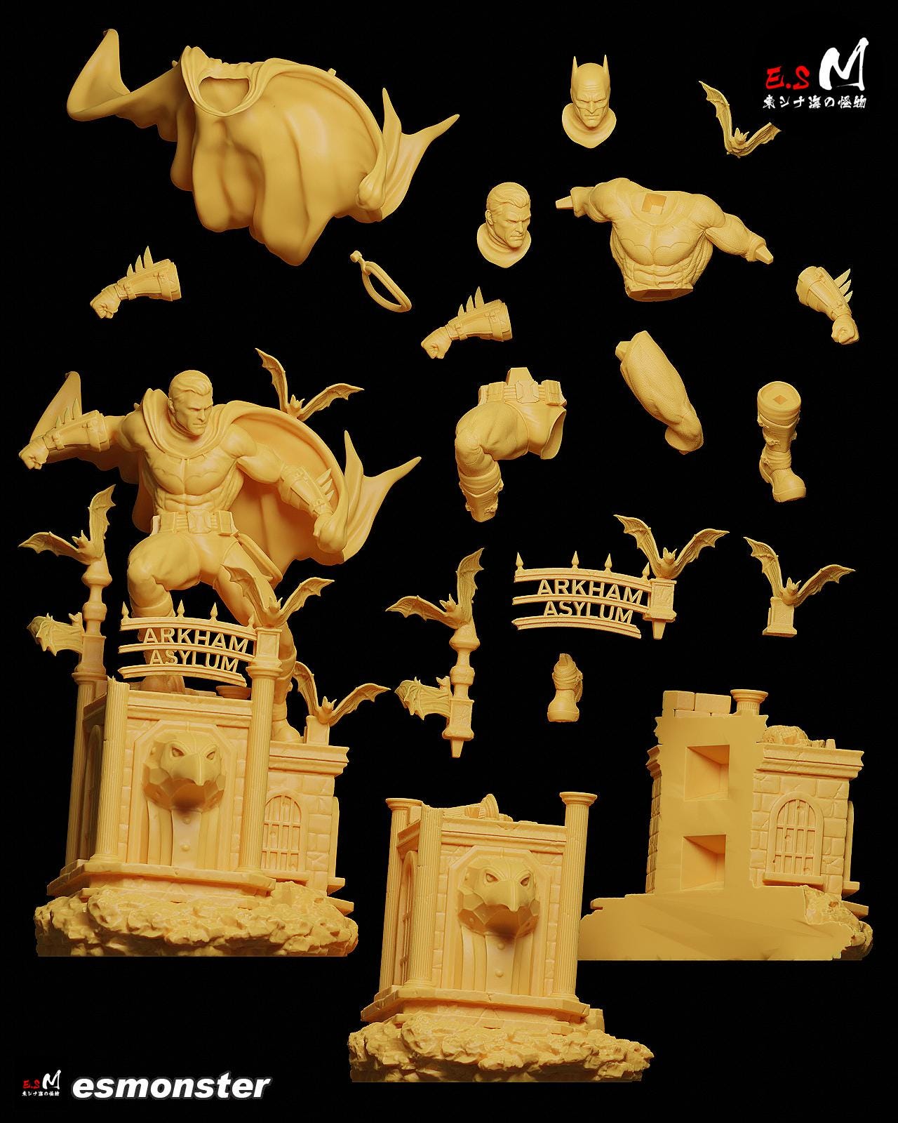 Dark Defender | Resin Garage Kit Sculpture Anime Video Game Fan Art Statue | E.S Monster