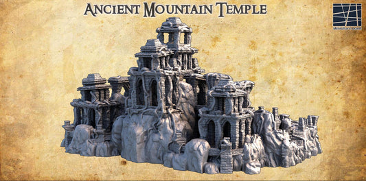 Ancient Mountain Temple | 28mm Scale Model Terrain | D&D TTRPG Playable 3D Printed Building | MiniatureLand