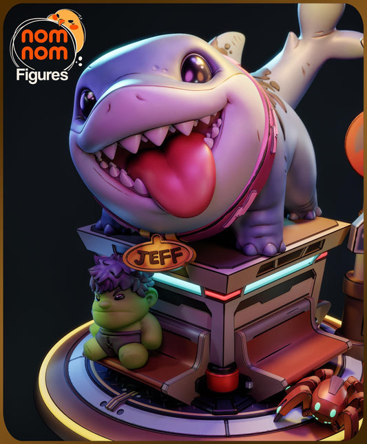 Chibi Land Shark | Resin Garage Kit Figure Game Comic Fan Art | Nomnom Figures