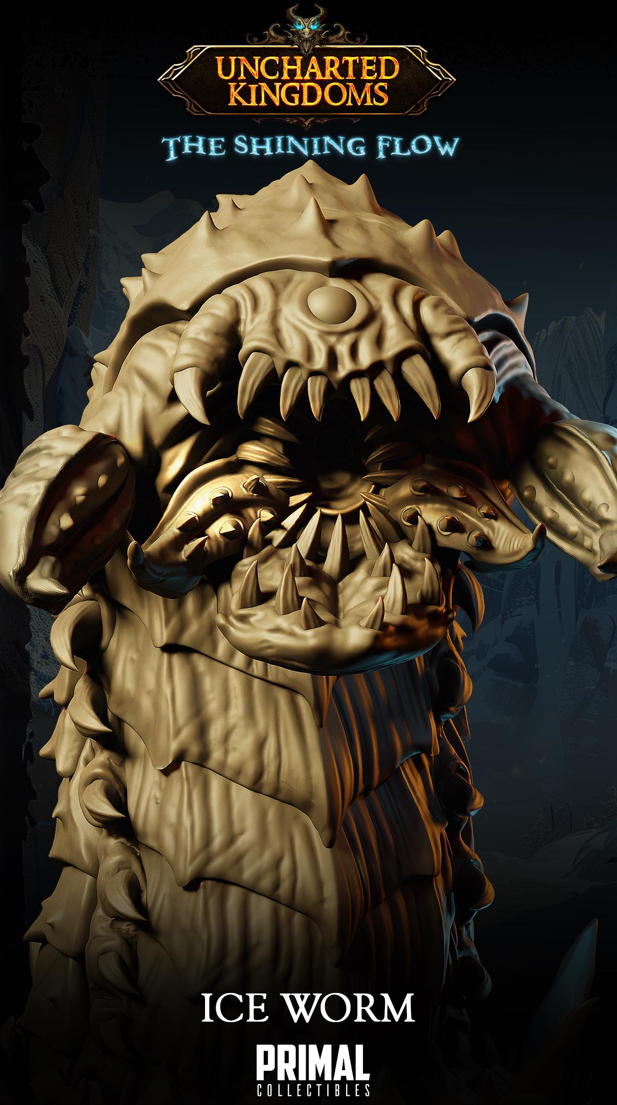 Worm Ice | Uncharted Kingdoms | TTRPG D&D Miniature | Primal Collectibles