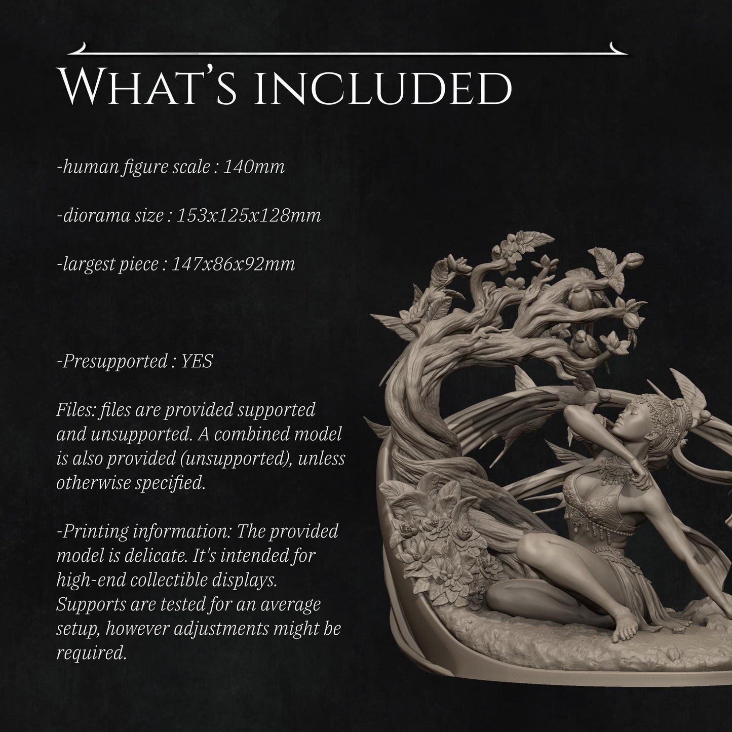 Four Seasons, Spring | Garage Resin Kit Statue | D&D TTRPG Fantasy Miniature | Nerikson
