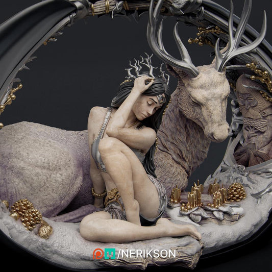 Four Seasons, Winter | Garage Resin Kit Statue | D&D TTRPG Fantasy Miniature | Nerikson