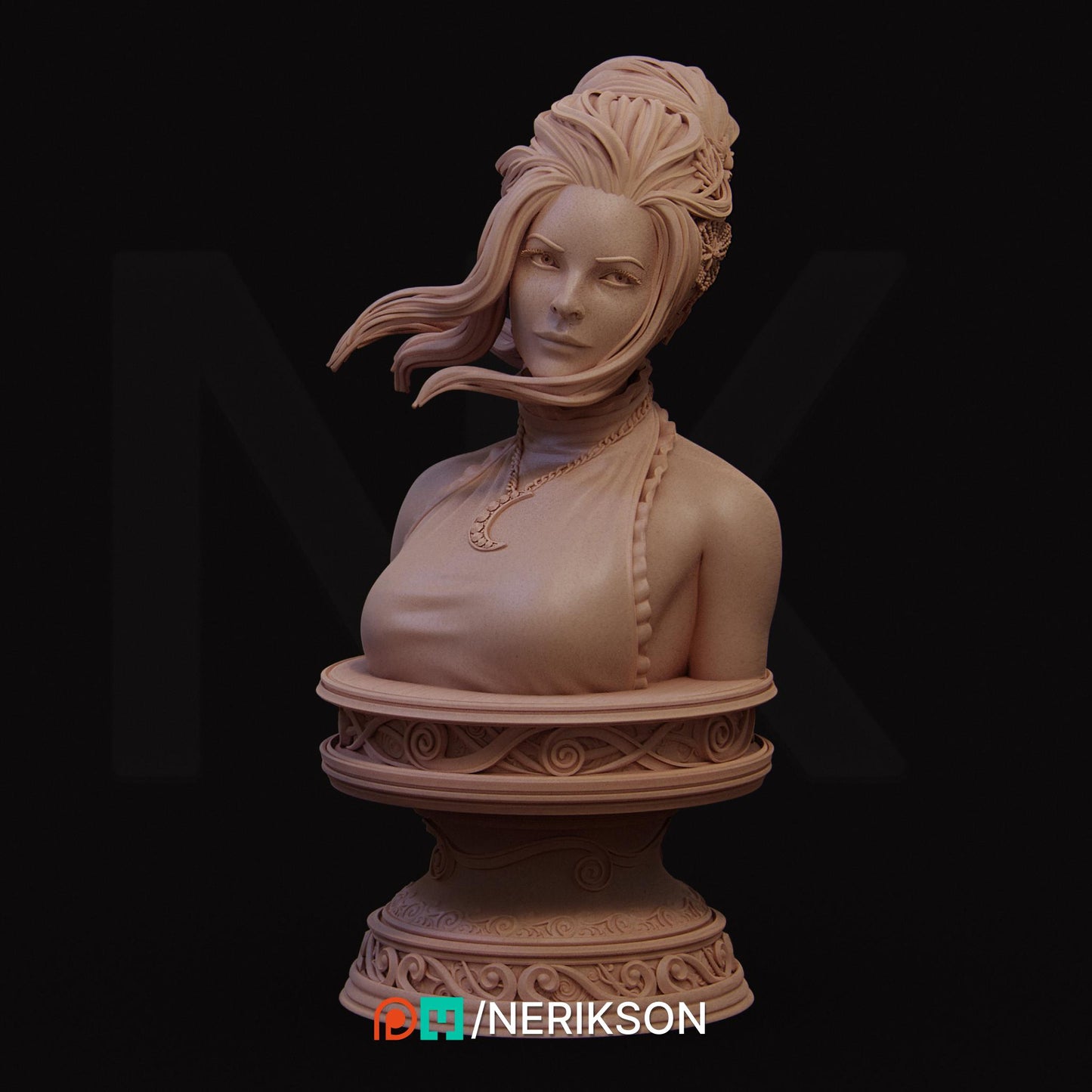 Luna, Moonlight Fencer | Garage Resin Kit Statue | D&D TTRPG Fantasy Miniature | Nerikson