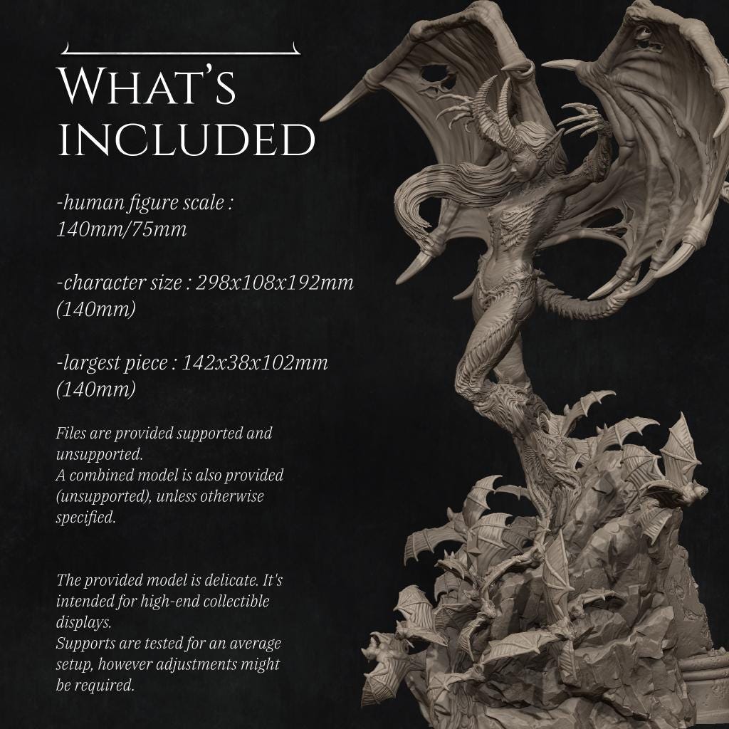 Rylana the Succubus | Garage Resin Kit Statue | D&D TTRPG Fantasy Miniature | Nerikson