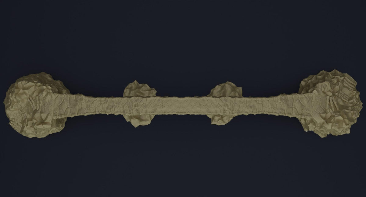 Frozen Bridge 28mm scale model terrain for D&D TTRPG, 3D printed playable miniature building by Tattles Told 3D.